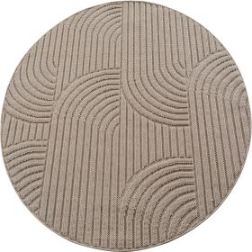 Kusový koberec Helix 2201 beige kruh - 120x120 cm