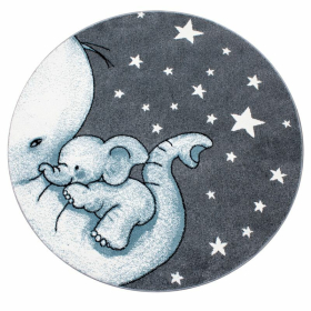 Dětský kusový koberec Kids 560 blue kruh - 160x160 (průměr) kruh cm - 160x160 (průměr) kruh cm