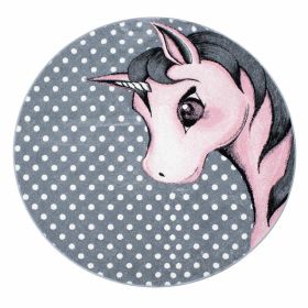 Dětský kusový koberec Kids 590 pink kruh - 160x160 (průměr) kruh cm - 160x160 (průměr) kruh cm