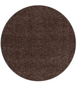 Kusový koberec Life Shaggy 1500 brown kruh - 80x80 (průměr) kruh cm - 80x80 (průměr) kruh cm