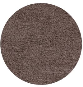 Kusový koberec Life Shaggy 1500 mocca kruh - 80x80 (průměr) kruh cm - 80x80 (průměr) kruh cm