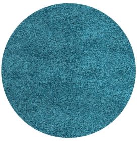Kusový koberec Life Shaggy 1500 tyrkys kruh - 160x160 (průměr) kruh cm - 160x160 (průměr) kruh cm