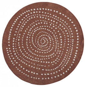Kusový koberec Twin-Wendeteppiche 103110 terra creme kruh – na ven i na doma - 200x200 (průměr) kruh cm