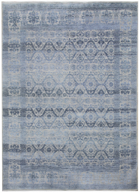 Ručně vázaný kusový koberec Diamond DC-HALI B Silver/blue - 160x230 cm