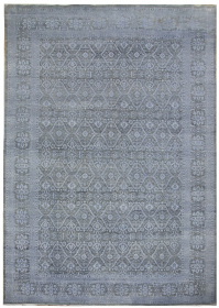 Ručně vázaný kusový koberec Diamond DC-HALI B Light grey/blue - 365x550 cm - 365x550 cm