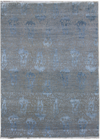 Ručně vázaný kusový koberec Diamond DC-EKT 10 Silver/blue - 305x425 cm - 305x425 cm