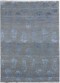 Ručně vázaný kusový koberec Diamond DC-EKT 10 Silver/blue - 365x457 cm