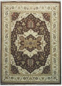 Ručně vázaný kusový koberec Diamond DC-SIRAPI Brown/ivory - 365x550 cm