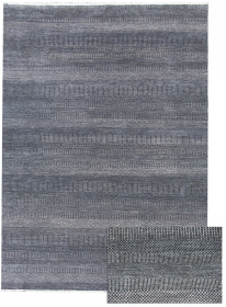 Ručně vázaný kusový koberec Diamond DC-MCN Dark blue/silver - 180x275 cm