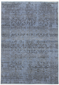 Ručně vázaný kusový koberec Diamond DC-JK 1 Jeans blue/black - 245x305 cm - 245x305 cm