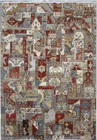 Ručně vázaný kusový koberec Diamond DC-PATCH RED MULTI - 180x275 cm