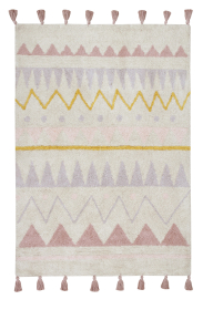 Bio koberec kusový, ručně tkaný Azteca Natural-Vintage Nude - 140x200 cm