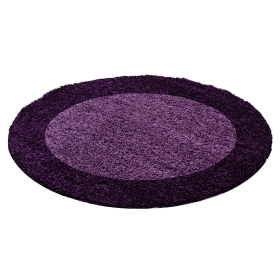 Kusový koberec Life Shaggy 1503 lila kruh - 120x120 (průměr) kruh cm