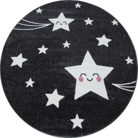 Dětský kusový koberec Kids 610 grey kruh - 160x160 (průměr) kruh cm - 160x160 (průměr) kruh cm