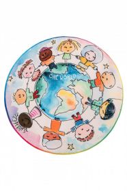 Dětský kusový koberec Juno 477 World Map kruh - 120x120 (průměr) kruh cm - 120x120 (průměr) kruh cm