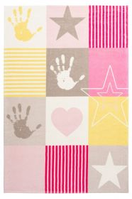 Dětský kusový koberec Stars 411 pink - 120x170 cm - 120x170 cm