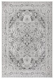 Kusový orientální koberec Flatweave 104806 Cream/Black - 80x150 cm