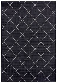 Kusový koberec Flatweave 104827 Black/Cream - 160x230 cm