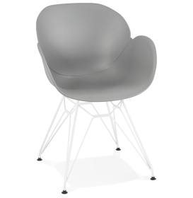 Jídelní židle PROVOC šedá/bílá