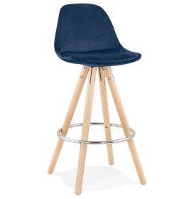 Barová židle FRANKY MINI modrá/přírodní