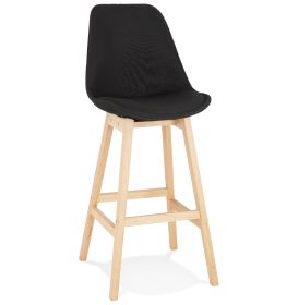 Barová židle QOOP černá/přírodní