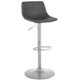 Barová židle OTENBA tmavě šedá/chrom