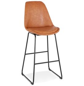 Barová židle CEDRIC hnědá/černá