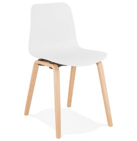 Jídelní židle MONARK bílá/přírodní