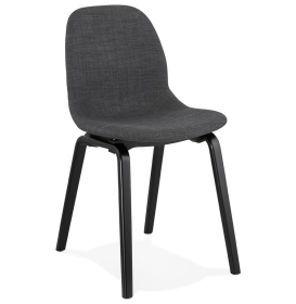 Jídelní židle CAPRI tmavě šedá/černá