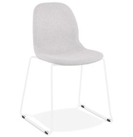 Jídelní židle SILENTO světlé šedá/bílá
