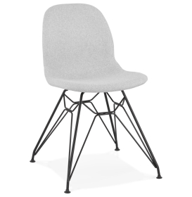 Jídelní židle PIKA světle šedá/černá