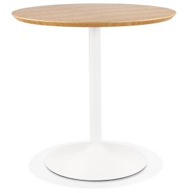 Kulatý jídelní stůl FLORE 80 CM přírodní/bílý