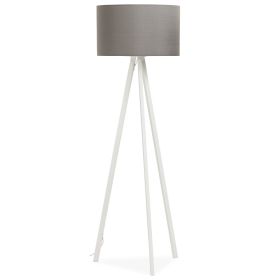 Stojací lampa TRIVET 159 CM šedá/bílá