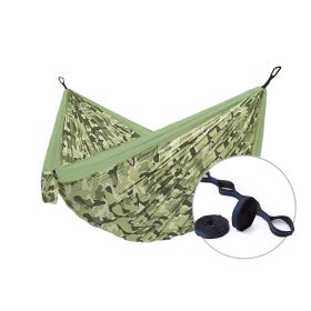 Houpací síť pro jednoho Camping + Slap strap (camo Forest SET)