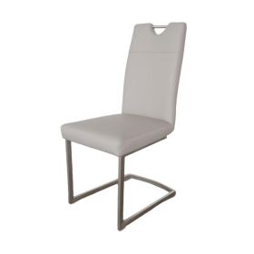 Jídelní židle RENDY světle šedá/ekokůže
