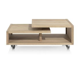 Konferenční stolek s kolečky NORDIK 100 CM dubová dýha