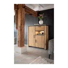 Vysoká komoda OAK LAND masiv dub