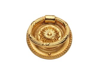 Nábytková knopka Klasicismus průměr 46mm (s kruhem) s potahem 24k zlata