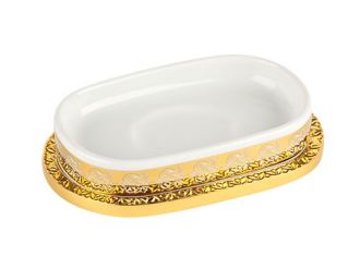 Miska na mýdlo Porcelaine s potahem 24k zlata