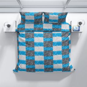 Bavlněné povlečení Modré čtverce