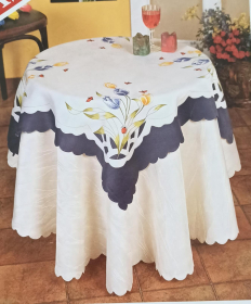 Dekorační ubrus Tulipány, 80x80cm