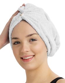 Rychleschnoucí froté turban na vlasy, bílý