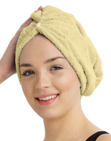 Rychleschnoucí froté turban na vlasy, krémový