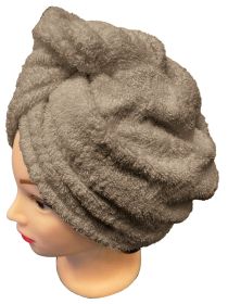 Rychleschnoucí froté turban na vlasy, béžový