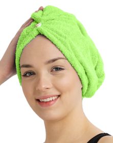 Rychleschnoucí froté turban na vlasy, pistáciový