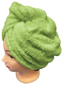 Rychleschnoucí froté turban na vlasy, pistáciový