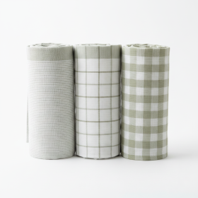 Sada kuchyňských utěrek multidesign 3ks, olivová (151)