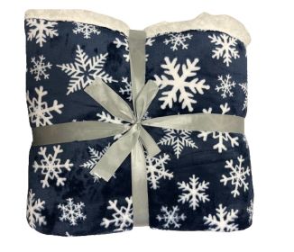 Deka mikrovlákno s beránkem 150x200 cm modrá