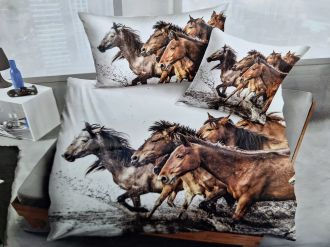 Povlečení Koně 3D 140x200, 70x90 a 40x50 cm