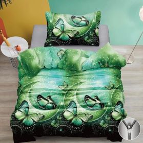 Bavlněné povlečení Zelený motýl 140x200, 70x90 cm